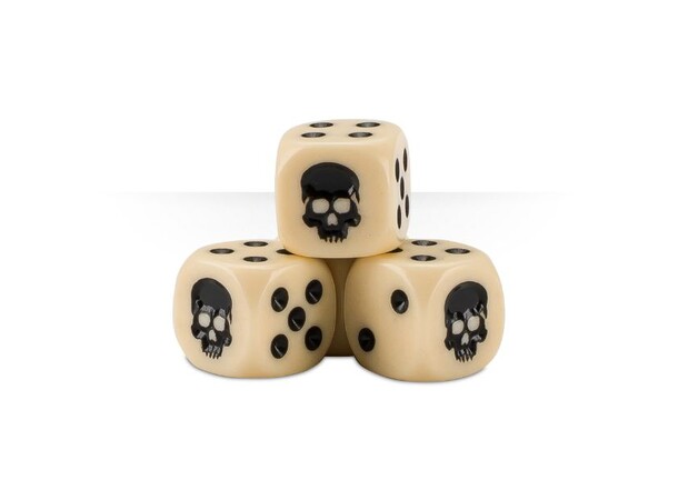 Dice Cube Bone - 20 stk 20 terninger til Warhammer 40K/Sigmar 